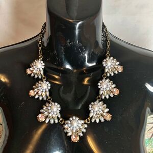 JOAN RIVERS Vintage Necklace Sparkling Rhinestone Pearls Signed Glamoritti NICE!